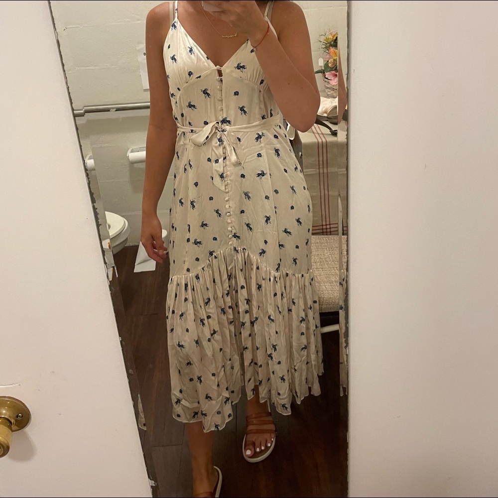 NWT cami silk floral dress